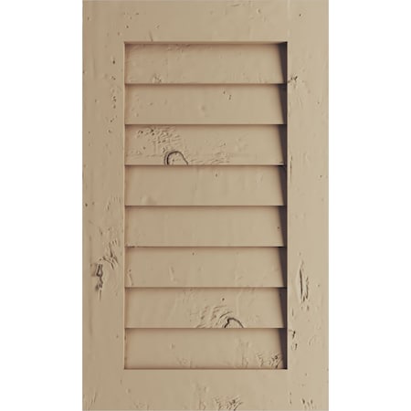 Timberthane Knotty Pine Vertical Faux Wood Non-Functional Gable Vent, Primed Tan, 36W X 36H